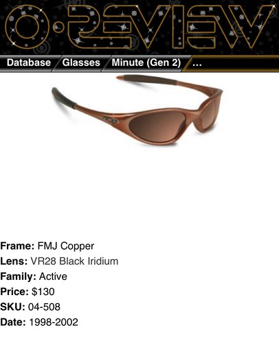 Oakley minute fmj - minute, copper