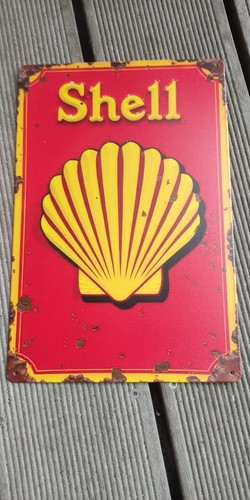 Retro werbeschild shell - werbeschild,
