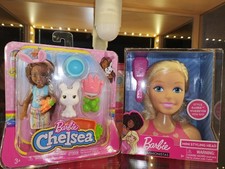Barbie Puppe Frisierkopf und Chelsea Spielset Neu OVP