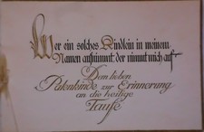 Taufbrief Taufkarte Zur Erinnerung an die heilige Taufe von 1928. Zustand sehr g