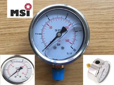 Hydraulik Manometer Glycerin Manometer Edelstahl D 63  -1 bis 1000 Bar