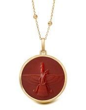 Karneol Intaglio Faravahar Halskette - persisches Symbol Geschenk von Seele & Licht