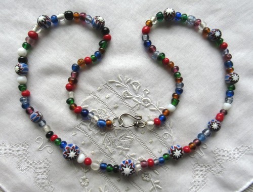 Alte perlenkette multicolor - alte,