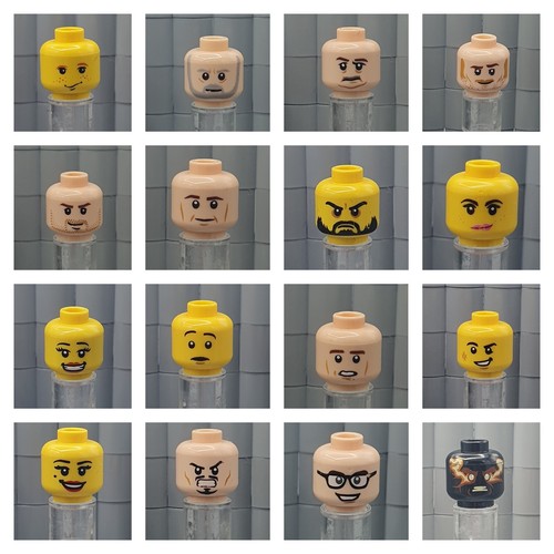 Lego kopf minifig figur - 1x,