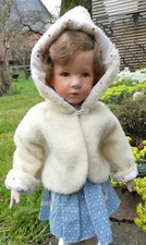 Puppen- Plüschjacke gefüttert für Käthe Kruse Puppe od. andere 50/60er Jahre