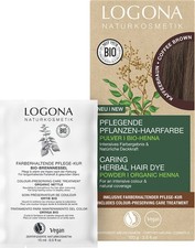 LOGONA Pflanzen-Haarfarbe Pulver Kaffeebraun 100 Gr., MHD 2-2026