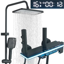 Edelstahl Duschset LED