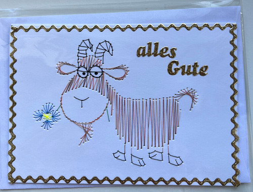 Grußkarte fadengrafik - grußkarte,,