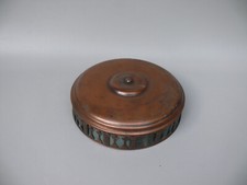 Lampenschirm Metall kupferfarben, Seidenbespannung, Jungendstil