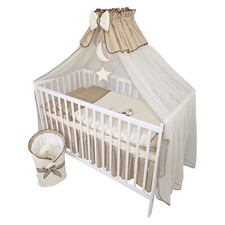 13 Teiliges Babybett Kinderbett Gitterbett Bettwäsche komplett Set mit Matratze