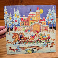 Alter DDR Weihnachtskalender z.Befüllen Adventskalender Weihnachtsmann Schlitten