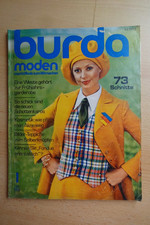 burda moden, macht Mode zum Mitmachen, 1/ 1972, 73 Schnitte, Nähanleitungen und