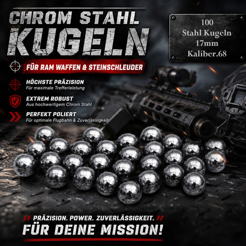 Neu 100 stahl kugeln 17mm - stahl,