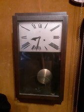 Regulator Wanduhr Pendeluhr (Junghans ) Eiche.  Antiquität.  40Jahre  guter Zus.