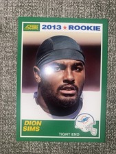 2013 Score Dion Sims Rookie Card #362 - Miami Dolphins