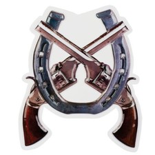 Wand-Deko Pistolen & Hufeisen