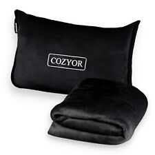 Reisekissen & Reisedecke 2 in 1 mit Rucksack-Clip + Kofferbefestigung 170x100 cm