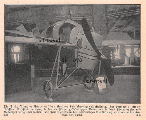 Etrich rumpler taube flugzeug - etrich,