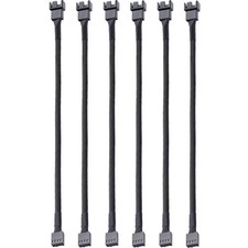 Erweiterbare 4-Pin Lüfterverlängerung: 6 Stück, ideale Lösung für PC-Besitzer
