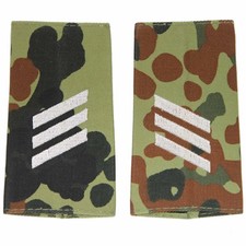 Rangschlaufen für Schulterklappen für die Deutsche Bundeswehr flecktarn mit weiß