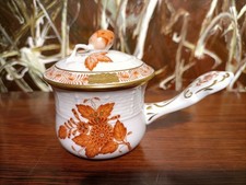 HEREND Hungary APPONYI Orange, Kakao/ Schokoladentasse mit Deckel  749/ AOG