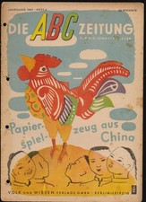 Kinderzeitschrift ABC-Zeitung Nr. 4 von 1947 - sehr selten, leider etwas fleckig