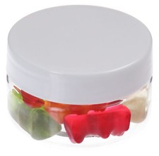 25 ml PET Tiegel transparent Deckel weiß 10 Stück Döschen Kunststoff Dose