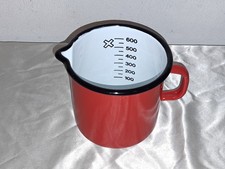 Vintage roter Emaille Messbecher 600ml