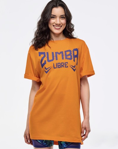Zumba libre tee orange - libre,