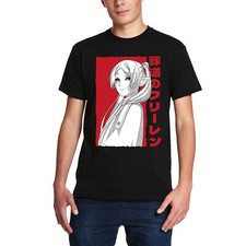 Elbenwald T-Shirt Frieren Fans Elfenmagierin Motiv Unisex Baumwolle Schwarz