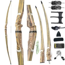 60" 62" 64" Takedown Langbogen Traditioneller Jagdbogen 20-50lbs Bogenschießen