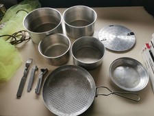 Alu Campinggeschirr Set Topfset Pfanne Aluminium