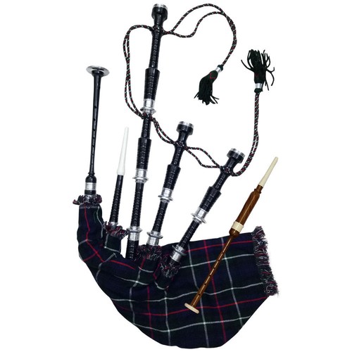 Bagpipe rosewood silver mounts - bagpipe,