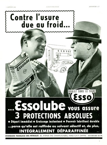 Alte reklame öl essolube - reklame,