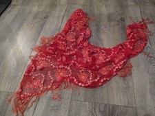 Pareo Bauchtanz Bademode Rot Tuch Hüfttuch