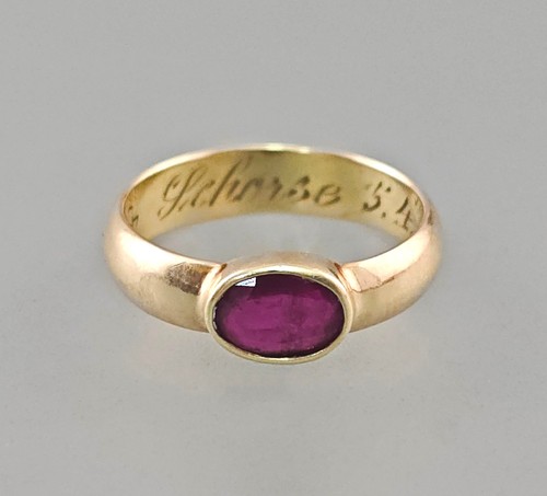 Rubin ring 585er gold - , vintage