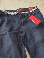 S Oliver Damen Hose Blau mit