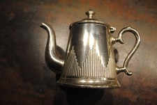 Kanne Nickel Tee Kaffe lein antik