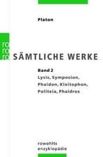 Platon. Sämtliche Werke Bd.2: Lysis, Symposion, Phaidon,... | Buch | Zustand gut