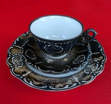 1930 Sammelgedeck Sammeltasse Gedeck Silber Relief Kaffee Tasse Sammler Gedeck