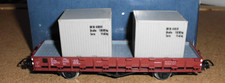 H O  --  PIKO  Modell  --  Flachwagen beladen mit 2 Containern