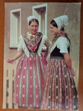 Postkarte a801 gelaufen, Hoyerswerda, Sorbische Tracht, Ansichtskarte, Sammlung