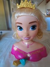 Haarstyling Frisier Kopf Puppe m. 2 Haarspangen,2 Ohrringen, Diadem Top Zustand 