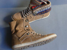 S.OLIVER Halb Schuhe Sneaker Damen Schnürer Stiefelette Gr. 37 Fellfutter