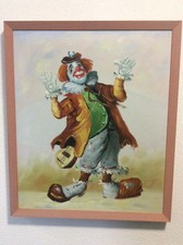 Clownbild - Öl auf Leinwand-