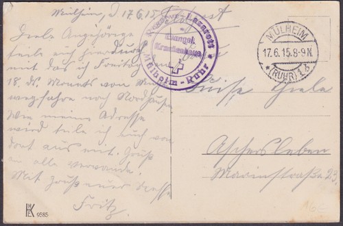 Feldpost mülheim ruhr - mülheim,