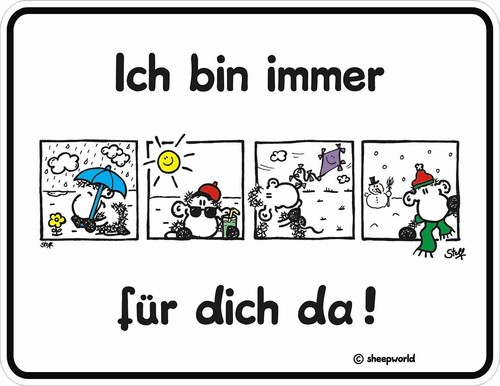 Blechschild schild sheepworld - blechschild,