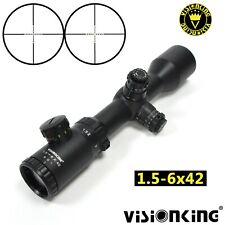Visionking 1.5-6x42 Mil-dot Absehen Rot/Grün Zielfernrohr Luftgewehr Militaria