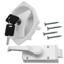 Türschloss Schloss Türriegel Wohnwagen Wohnmobil Caravan Boot weiß FF-System 