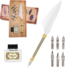 Federkiel und Tintenset